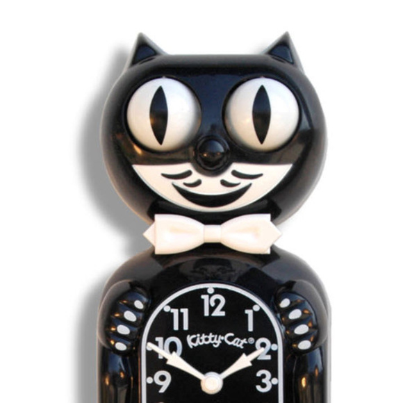 KitCat Klock Wall Decor Classic Black Kittycat Kitcat Clock Kat